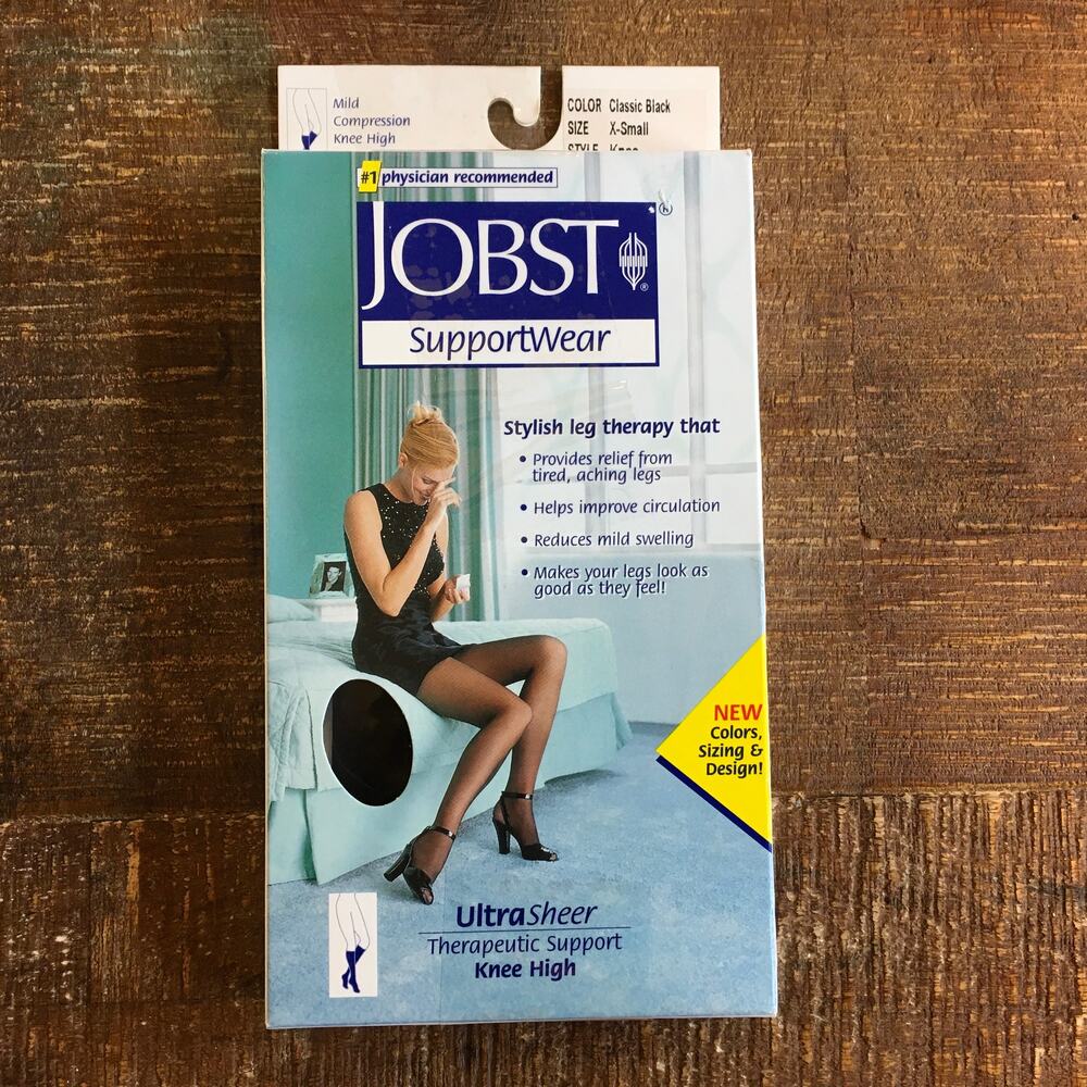NEW Jobst 8-15 mmHg Mild Compression Ultrasheer Knee High Stockings XS